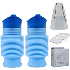 Pee Bottles for Men, Adjustable Emergency Urinal, Portable Toilet 750ML | Car Pee Bottle for Men & Women, Portable Toilet for Car, Shrinkable Personal Mobile Toilet, Travelling, Traffic Jams & Hiking, One Size