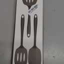 Coukre 3 Pack Silicone Spatula Set, High Heat Resistant, BPA-Free, Fish Spatula, Solid & Slotted Turner for Non-Stick Pans, Flipping Eggs, Pancakes, Fish, Burgers (3, PureDarkBlue)