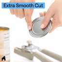 GORILLA GRIP Heavy Duty Stainless Steel Smooth Edge Manual Can Opener and Bottle Openers, Soft Comfortable Handle, Oversized Handheld Turn Knob, US Designed Multifunctional Kitchen Tool, Almond