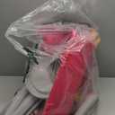 Kids Play Kitchen Toys, Kids BBQ Grill Kitchen Playset with Smoke, Sound & Light, Pink Play Food Toys Cooking Set, 2-Layer Barbecue Outdoor Play Grill Toy Gift for Toddler Girls 3-5, Pink