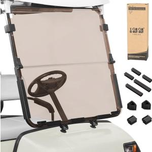 10L0L Golf Cart Windshield for Yamaha G22 (2003-2006) Models Gas or Electric Golf Cart (Tinted) (Brown)