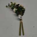 White Artificial Ranunculus Flowers Bouquets,18 Heads Vintage Silk Flowers Buttercup Long Stems Fake flower bouquets Arrangement for Wedding Bride Centerpiece Floral Party Home Office Decor(White)