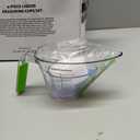 KPKitchen 4-Piece Angled Liquid Measuring Cups Plastic Set - BPA-Free Mini Oz, 1, 2 and 4 Plastic Measuring Cup Sizes - Measuring Cups For Liquids with ML & Cups Measures - Small & Large Measure Cup