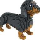 Bits and Pieces - Dachshund 3-D Block Puzzle - Dog Breed Building Blocks - 898 Piece Construction Model Set