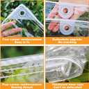 Clear Tarps Heavy Duty PVC Transparent Tarp with Zipper Waterproof Dustproof Windproof Anti-Tear Tarpaulin with Grommets & Ropes for Greenhouse,Patio,Garden,Outdoor (7.9' x 9.8'（2.4x3m）)