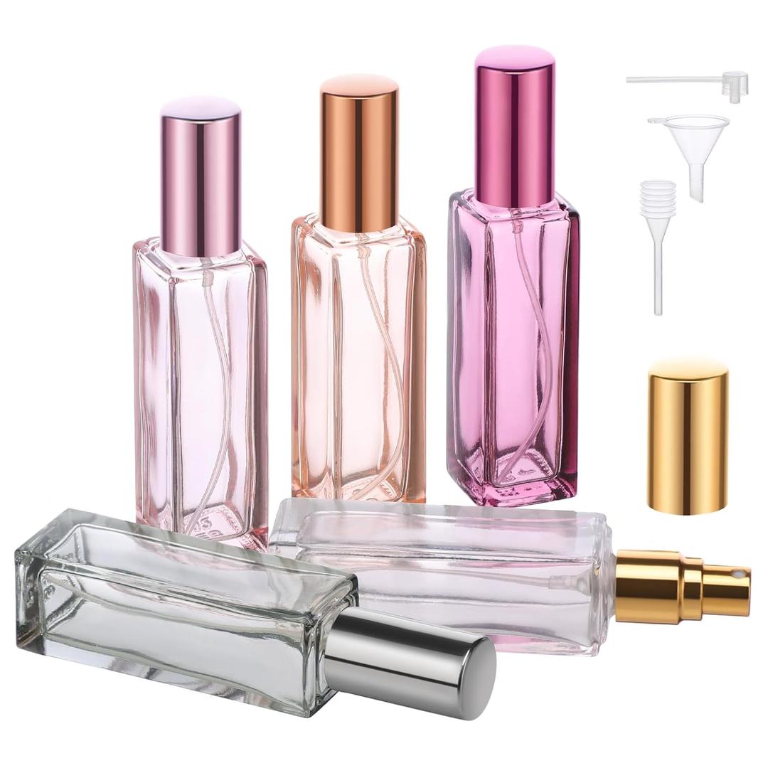 Segbeauty Perfume Travel Refillable, 5 Pack 20ml Atomizer Sprayer, Portable Travel Size Bottles, Cologne Spray Empty Fine Mist Container for Fragrance (Mixed)