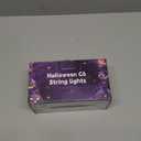 WATERGLIDE Halloween C6 String Lights, 33ft 100 LED Black Wire Fairy Lights with 29V Safe Adaptor, 8 Lighting Mode, Waterproof for Indoor Outdoor Patio Xmas Tree Party Decor, Purple