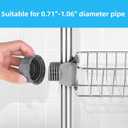 Clawfoot Tub Shower Caddy(Shower Rod Not Included),Clawfoot Tub Accessories,Tub Caddy,SUS304 Stainless Steel Shower Shelves,Clawfoot Tub Soap Caddy(Silver)
