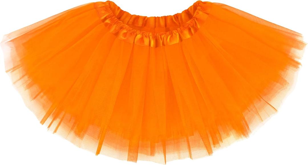 Sarfel Tutu for Women Adults 5 Layerd Tutu Skirts for Women Fluffy Skirt (Orange)