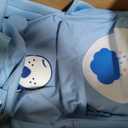 Mad Engine Care Bears Backpack Grumpy Bear Embroidered Face with Rain Cloud Belly Badge and 3D Ears Laptop School Travel Backpack, One Size