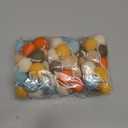 WILLBOND 3 Pieces Wool Felt Rainbow Ball Garland Colorful Pom Pom 6.5 ft Long 24 Ball Garland for Easter Mardi Gras Classroom Halloween Thanksgiving Xmas (Fancy Colors)