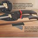 Multipurpose Heavy Duty Scissors All Purpose Utility Industrial Scissors - 6-in-1 Cutter with Safety Lock, Non-slip Handle, and Thread Trimming - Perfect for Soft Pipe, Fibre, Wood, Iron Wire, Box