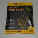 LUX Anti Slip Soccer Knee Socks,Non Slip Football/Basketball/Hockey Sports Grip Socks (White)
