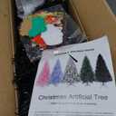 4FT Artificial Black Christmas Tree, Small Halloween Tree with 450 PVC Branch Tips & Foldable Metal Stand Seasonal Holiday Decoration