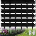 20FT Black Landscape Edging Galvanized Steel (6-Pack) 40" x 8" Flower Bed for Garden Borders with Gloves &Tools, Thickness 1.8mm Metal Edging for Garden Design, Yard, Tree Rings, Pathway