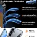 TORRAS Guardian Shockproof for Samsung Galaxy S25 Plus Case, [Non-Yellowing] [12FT Military-Grade Protection] Transparent Slim Case for Samsung S25 Plus Case, Diamond Clear, Hard, 6.7''