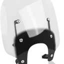 Motorcycle 17" Windshield Clear Touring Wind Deflector Compatible with Harley RH 975 RH975 Nightster 975 2022-2025 / Nighster 975 Special RH975S 2023-2025 Quick-Release 19.6" Width Windscreen (17 Height Black Clamp)