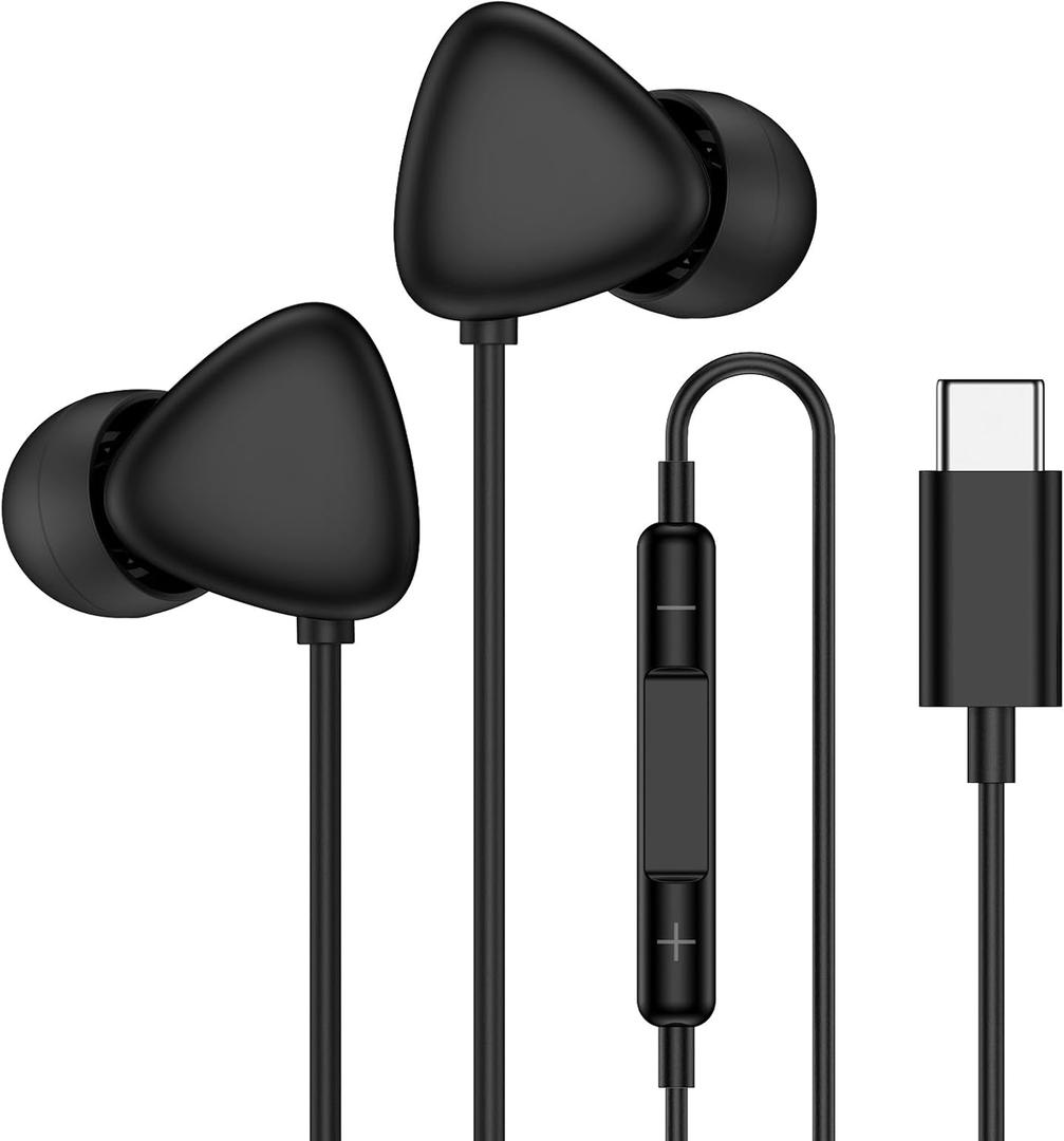 2 x for Samsung USB C Headphones Wired Earbuds for Samsung Galaxy S26 Ultra A17 5G S25FE S24Plus S23 A16 A36 A54,Type C Wired Earphones with Mic USBC Ear buds Audfonos for iPhone 17 Pro Max 16e 16Plus 15