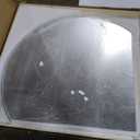 Niccy 44" Half Moon LED Mirror for Bathroom, Backlit/Front Lighted, Irregular 1/4 Round Lighted Mirrors with Bedroom Wall-Mirror, Frameless Mirrors for Entryway, Anti-Fog, Dimmable, Makeup-Mirrors