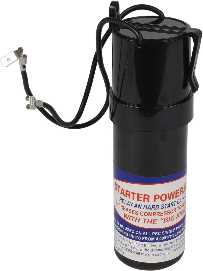 SPP6 Relay/Capacitor Hard Start Kit with 500% Increase Starting Torque for Air Conditioner - Compatible with HVAC Compressor Replaces SPP6, TJ90HS6,AP4502872,35702, DST-6, ERPP6, HS6, HS650