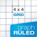 4 x Oxford Filler Paper, 8-1/2" x 11", 4 x 4 Graph Rule, 3-Hole Punched, Loose-Leaf Paper for 3-Ring Binders, 400 Sheets Per Pack (62360),White (Letter)