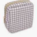 Nylon Mini Makeup Bag for Purse, Small Cute Checkered Makeup Bag Preppy Cosmetic Zipper Pouch Purse, Travel Coin Pouch Sanitary Napkin Storage Bag Clutch Make Up Organizer for Women Girls(Checkered)