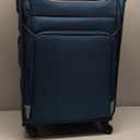 Coolife Luggage 4 Piece Set Suitcase Spinner TSA Lock Softshell lightweight (blue+sliver)