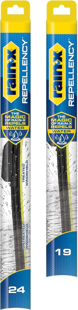 Rain-X 810345 Repellency Water Repellent Wiper Blades, 24" & 19" Windshield Wipers, All Weather Streak-Free for Enhanced Visibility w/Water Repellency Formula