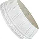 Knitted Christmas Tree Skirt 28Inch Snowflake Design Machine Washable Base Cover for Holiday Decoration (White)