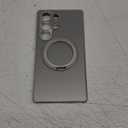 IMCHEN for Samsung Galaxy S24 Ultra Metal Case with 360 Rotating Ring Stand - Refined Protection and Versatility, Titanium