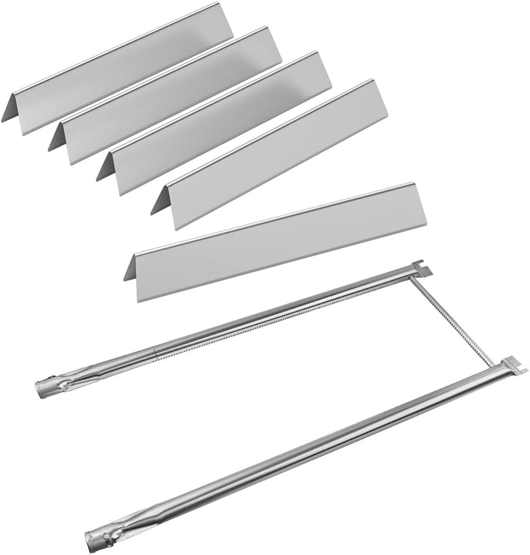 SafBbcue 7534 Grill Replacement Parts Kits for Weber Genesis Silver A Spirit 200,Spirit 500/520/530/500 LX Series Gas Grills with Side Mounted Control Panels, Flavorizer Bars & 7507 Burner Tubes, 21.5"-Weber Spirit 200 500