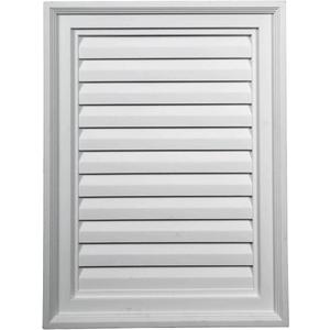 Ekena Millwork 18"W x 21"H Rectangle Urethane Gable Vent Louver, Non-Functional