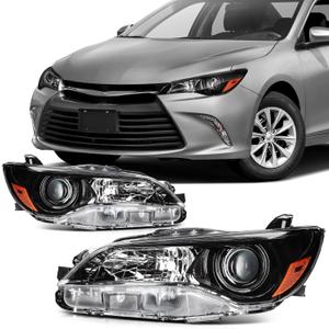 SCITOO Headlight Assembly Fits For 2015-2017 for Toyota Camry Headlamp Driver and Passenger Side