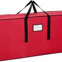 Sattiyrch Christmas Tree Storage Bag,Fits Up to 6 ft Tall Artificial Tree,Heavy Duty 600D Canvas Red Christmas Tree Storage Container with Sleek Dual Zipper and Durable Handles,45" x 15" x 20"