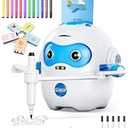 Drawing Robot for Kids, Rechargeable 4-in-1 Draw/ Learn/ Spell/ Music Interactive Educational Robot Drawing Machine with 100 Cards & 12 Color Pens, Learning Toys for 3-8 Year Old Boys Girls Birthday Xmas