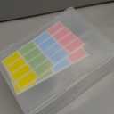 zoeynex Medium Plastic Organizer Boxes, 12 Clear Containers with Hinged Lids, for Beads, Jewelry, Crafts, Electronics, Hardware, School Supplies (32 Labels)