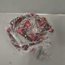 Rhytsing Red Berry Branch Pre-lit Garland with 30LED Lights, Battery Operated Fairy String Lights with Timer Function for Christmas Mantle Decoration Indoor Use - 5.9FT