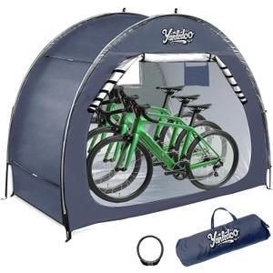 Bike Shed, Waterproof Bicycle Shelter, Outdoor Portable Bike Storage Shed Tent with 210D Oxford Fabric, Bicycle Cover Fits 2-3 Bikes (Blue)