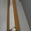 MEXAU White Tension Curtain Rods 41-146 In Extra Long Outdoor Patio Curtain Rods No Drilling Adjustable Heavy Duty Tension Rods for Windows Bathroom Living Room Curtains, Rod Diameter 1.26In