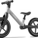 Ridego 14 Inch Balance Bike for Kids 36 Years, Lightweight Toddler Bike with Air Rubber Tires, Adjustable Seat, Durable Push Bicycle Gift for Boys & Girls