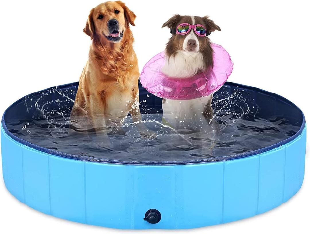 Large Dog Pool Foldable Dog Pool pet Pool Dog Swimming Pool Portable Suitable for Indoor and Outdoor use(48x12in)