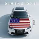 Ameri-ca Flag Car Hood Cover, Universal Fit for Car, SUV, or Van | 4X5 Ft Polyester Elastic Fabrics