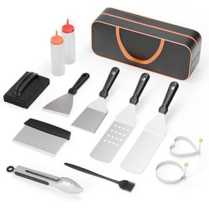 Griddle Accessories Kit, Flat Top Grill Accessories Set for Blackstone and Camp Chef, Grill Spatula Set