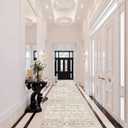 Moroccan Washable Hallway Runner Rug - 2'6"x12' Non Slip Floor Mat for Kitchen Low Pile Living Room Carpet with Rubber Backing Bedroom Rugs for Entryway 2'6"x12' Beige