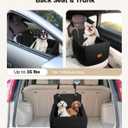 Dog Car Seat for Small & Medium Dogs Under 35lbs, Detachable & Washable Pet Car Seat, Interior Height 6 Inches Dog Booster Seat with Storage Pockets and 2 Dogs Safety Belts (Black)
