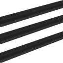 HOOBRO Floating Shelves, Wall Shelf Set of 3, 35.4 Inches Hanging Shelf with Raised Edge and Invisible Brackets, for Bathroom, Bedroom, Kitchen, Office, Living Room Decor, Black BK90BJ01