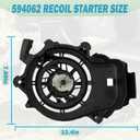 594062 Recoil Starter Pull Start Assembly Compatible with Briggs and Stratton Recoil Starter Fits for 103M05 103M0B 104M02 104M05 093J02 103M02 Lawn Mower
