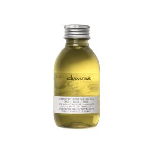 Davines Authentic Nourishing Oil, Multi-Functional Oil for Face, Hair & Body - 100% Natural Organic Safflower Formula - Hydrates, Softens & Adds Shine, 4.73 Fl Oz