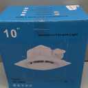 Bathroom Exhaust Fan with LED Light, Square Ceiling Mount Quiet Exhaust Fan for Bathroom/Restroom/Shower/Home/Office,1.0 Sones Low Noise, 141 CFM 4" Duct (Panel size:12inch)