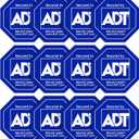 4 x 12 Pack Security Stickers, Safety Signs Waterproof Decals for Home Windows and Doors HD Printed